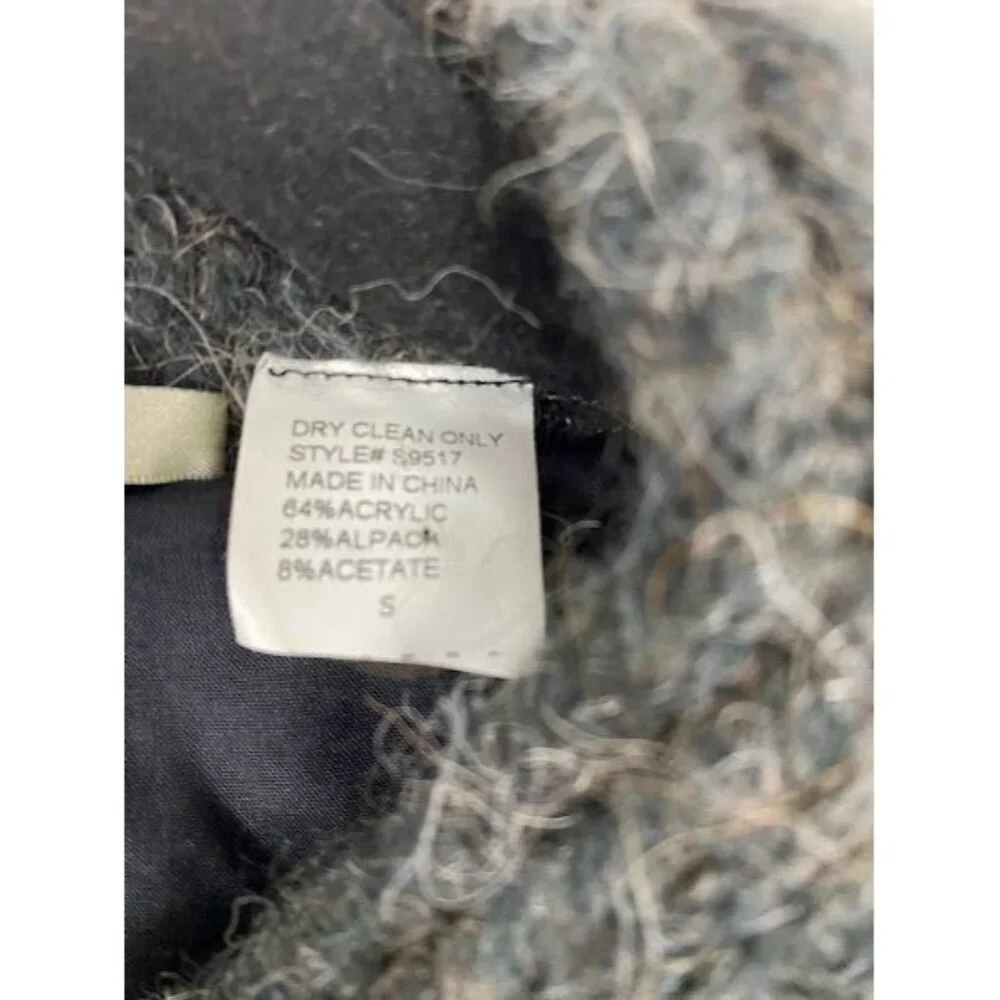 Twelfth Street By Cynthia Vincent Gray Alpaca Blend Sweater Jacket style# S9517 - Picture 10 of 14
